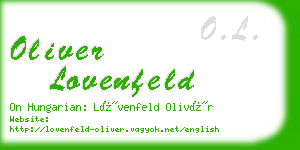 oliver lovenfeld business card